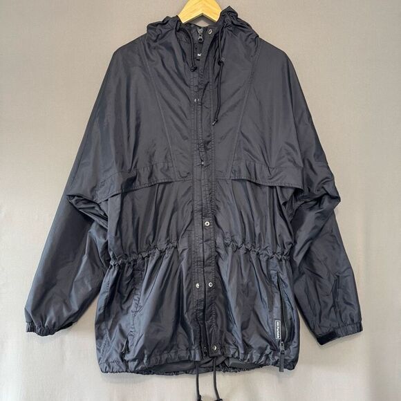 Helly Hansen Black Packable Zip Up Jacket Size Large Nylon Polyester Winter - Picture 1 of 14
